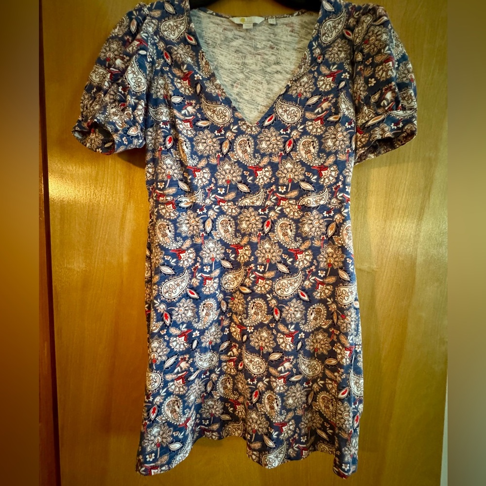 Floral Paisley V-Neck Women's Dress